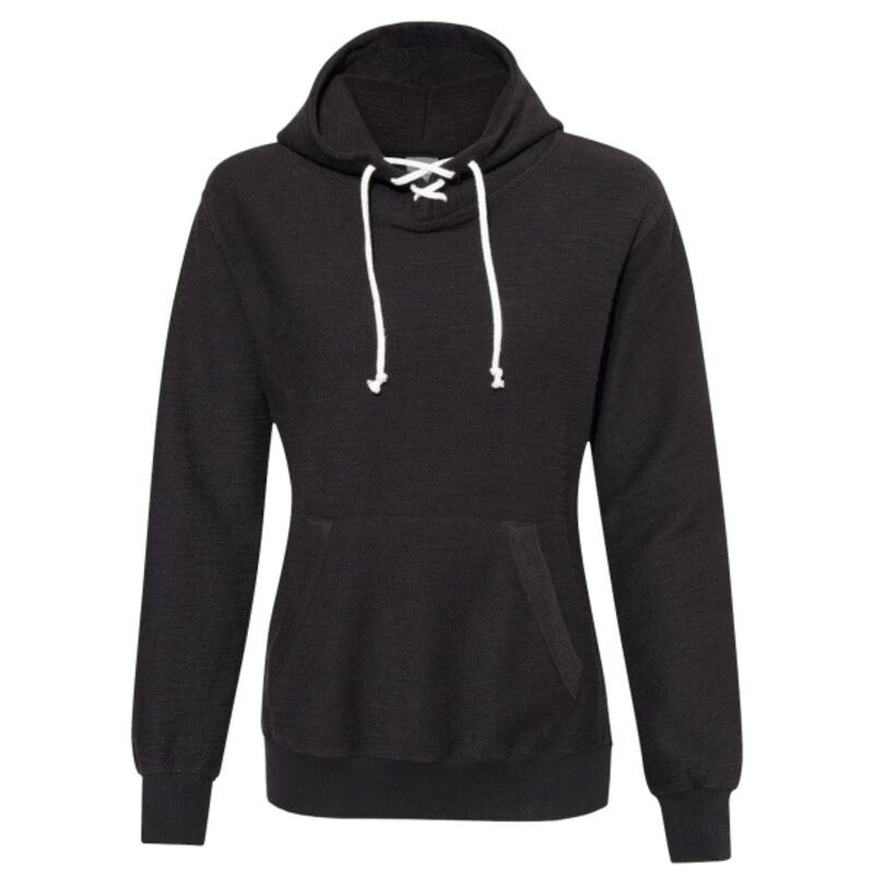 Women’s French Terry Sport Lace Scuba Hooded Pullover Thumbnail