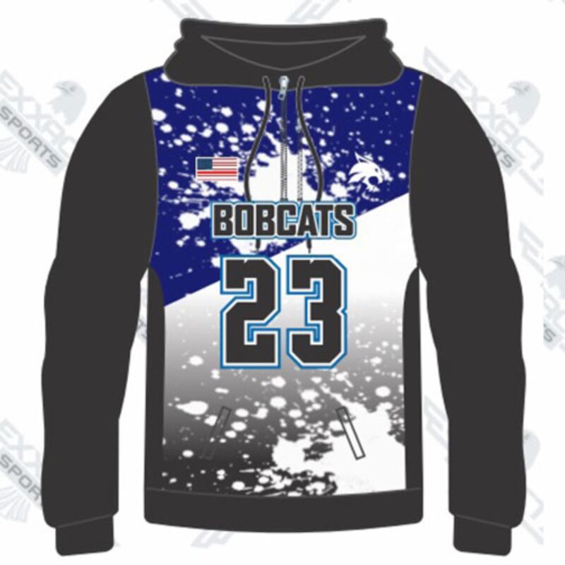 Wilmington Bobcats Sublimated Hoodie Long Sleeve Thumbnail