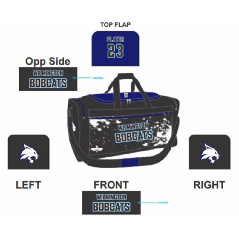Wilmington Bobcats Sublimated Duffle Bag Thumbnail