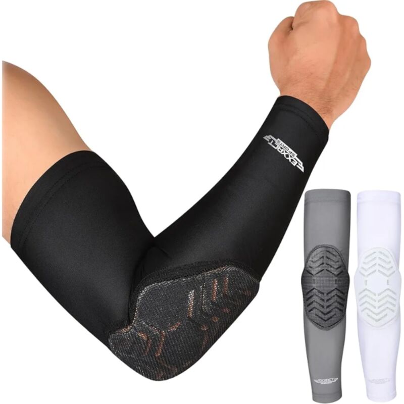 Elbow Pad Mens & Boys Compression Arm Sleeve 1 Pair (Youth, Adult) Thumbnail
